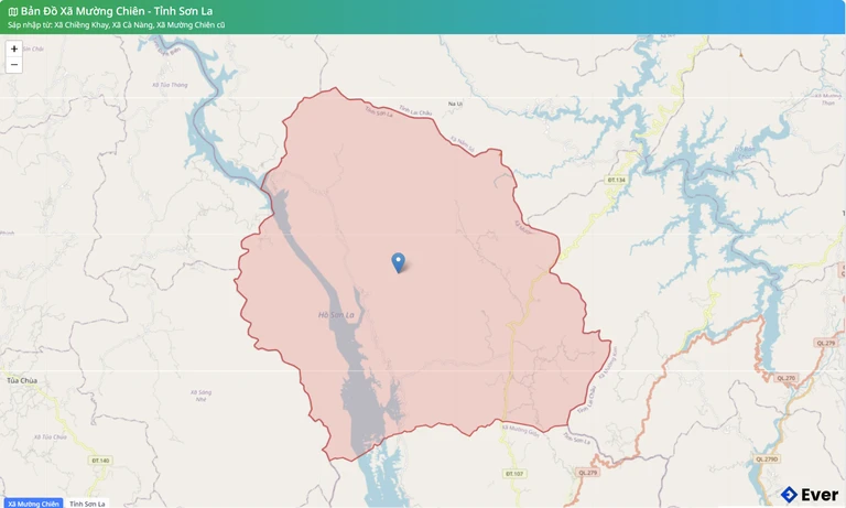 Bản đồ hành chính xã Mường Chiên