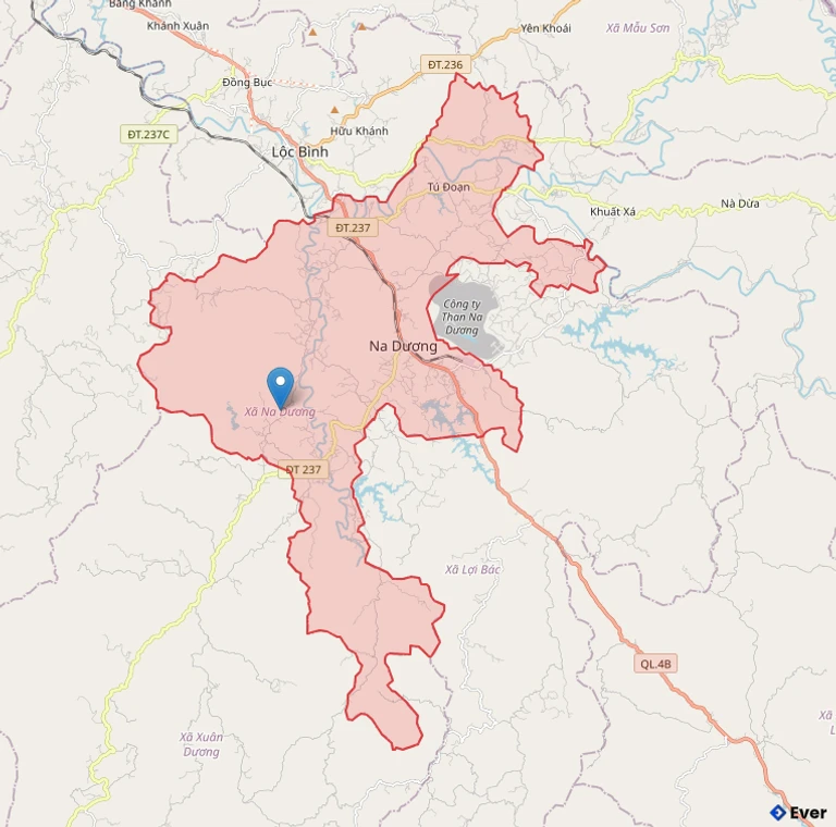Bản đồ hành chính xã Na Dương - tỉnh Lạng Sơn