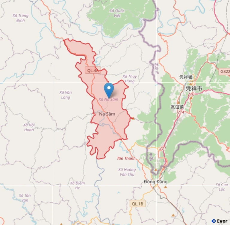 Bản đồ hành chính xã Na Sầm - tỉnh Lạng Sơn