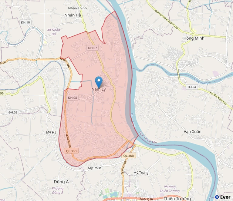 Bản đồ hành chính xã Nam Lý - tỉnh Ninh Bình