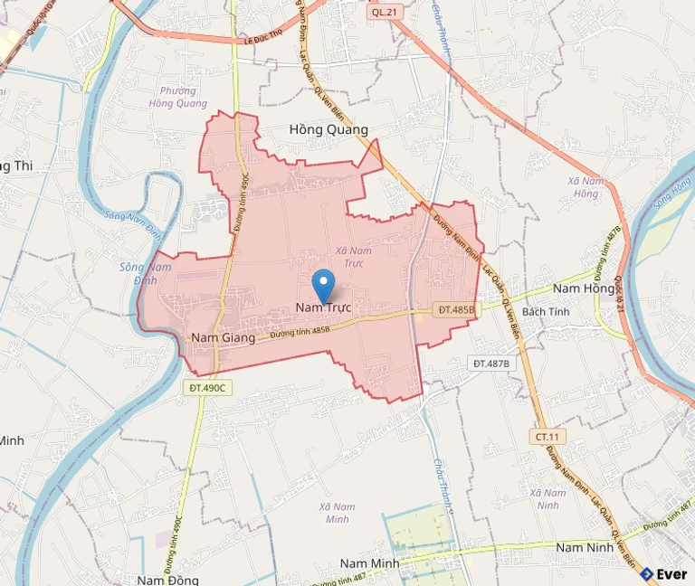 Bản đồ hành chính xã Nam Trực - tỉnh Ninh Bình