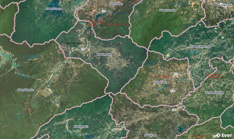 Bản đồ hành chính xã Nông Sơn, Đà Nẵng sau sáp nhập