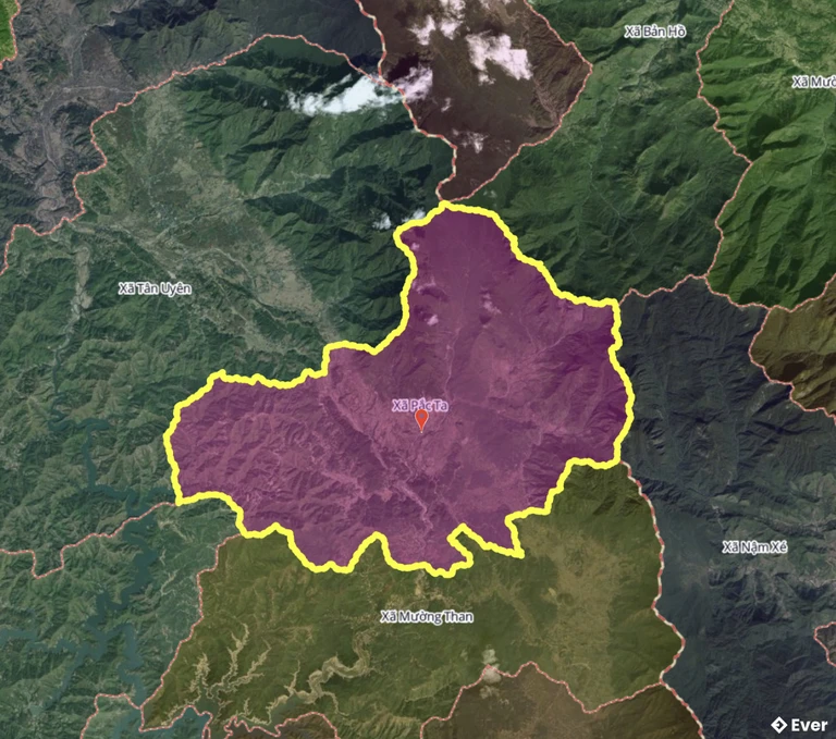 Bản đồ hành chính xã Pắc Ta, Lai Châu sau sáp nhập