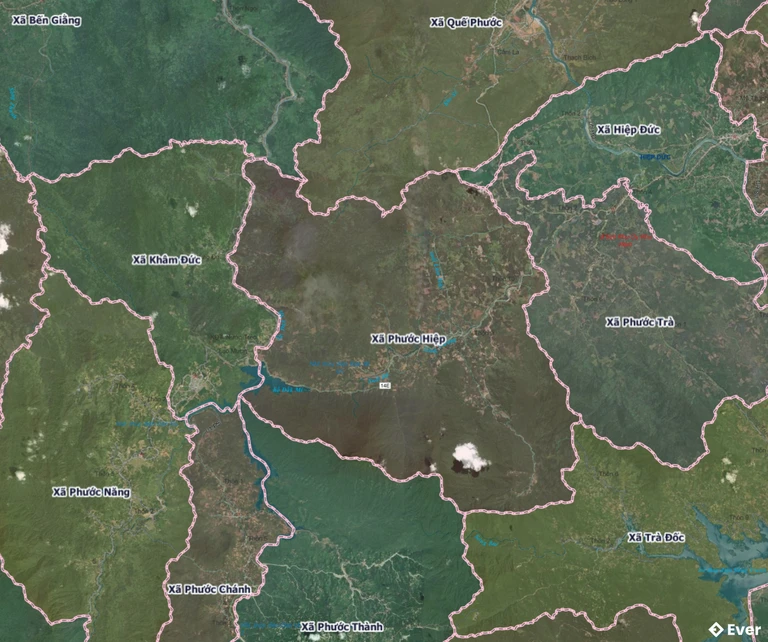 Bản đồ hành chính xã Phước Hiệp, Đà Nẵng sau sáp nhập