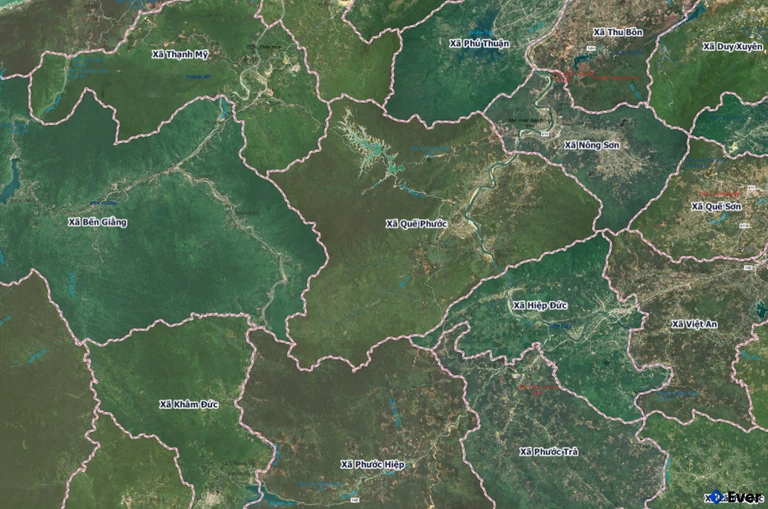 Bản đồ hành chính xã Quế Phước, Đà Nẵng sau sáp nhập