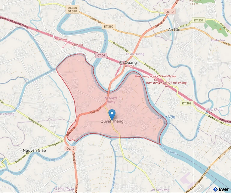 Bản đồ hành chính xã Quyết Thắng, Hải Phòng sau sáp nhập