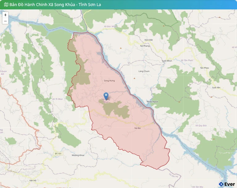 Bản đồ hành chính xã Song Khủa