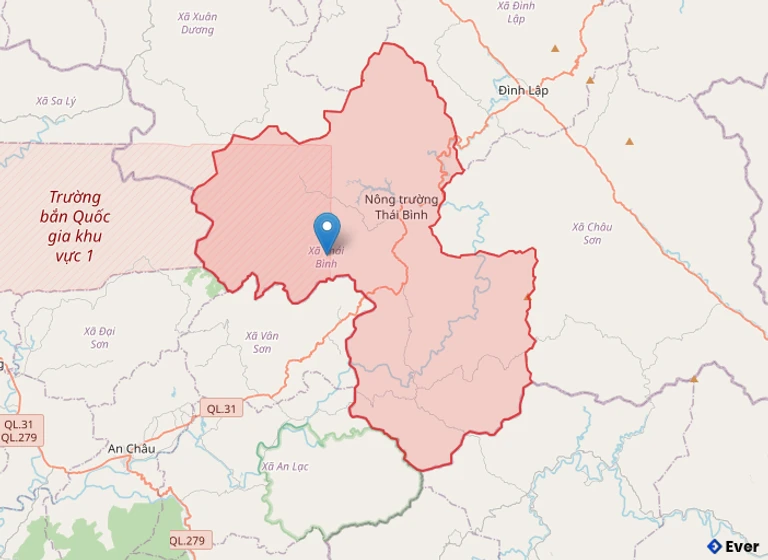 Bản đồ hành chính xã Thái Bình, Lạng Sơn