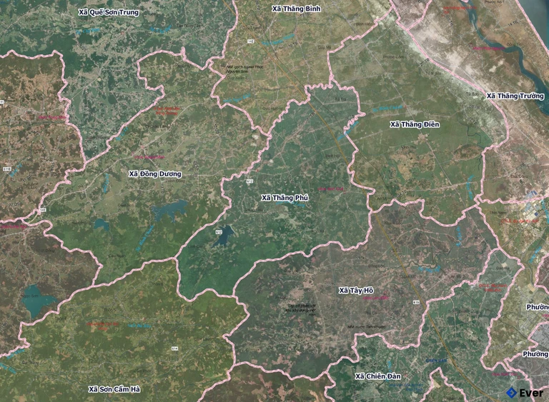 Bản đồ hành chính xã Thăng Phú, Đà Nẵng sau sáp nhập