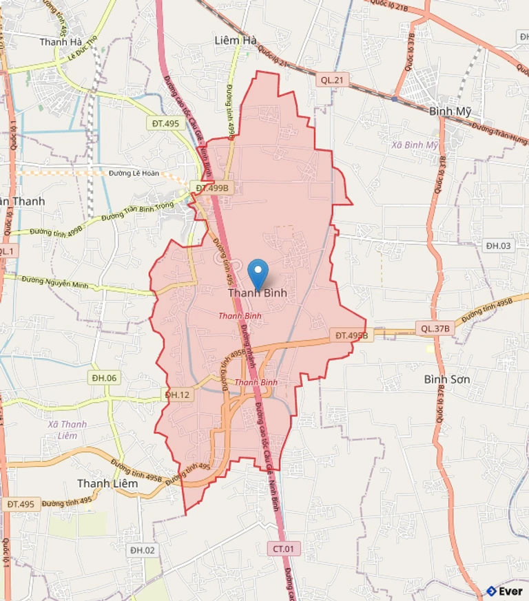 Bản đồ hành chính xã Thanh Bình - tỉnh Ninh Bình