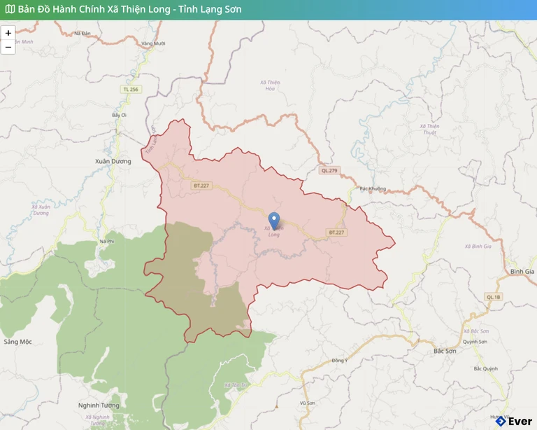Bản đồ hành chính xã Thiện Long - tỉnh Lạng Sơn