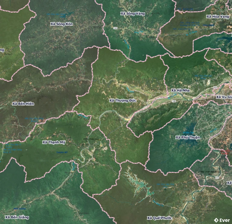 Bản đồ hành chính xã Thượng Đức, Đà Nẵng sau sáp nhập