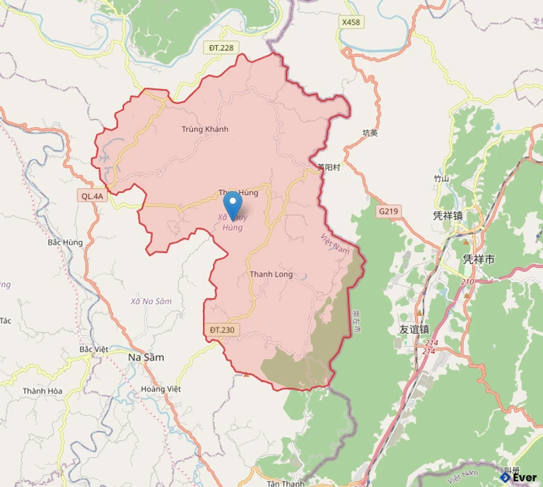 Bản đồ hành chính xã Thụy Hùng - tỉnh Lạng Sơn