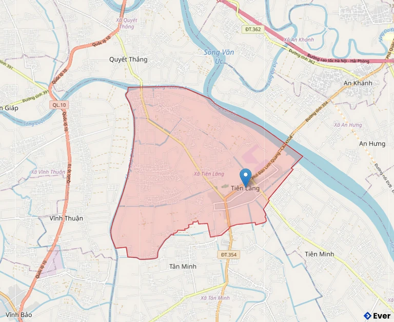 Bản đồ hành chính xã Tiên Lãng, Hải Phòng sau sáp nhập