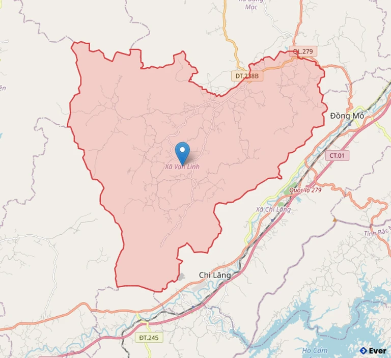Bản đồ hành chính xã Vạn Linh - tỉnh Lạng Sơn