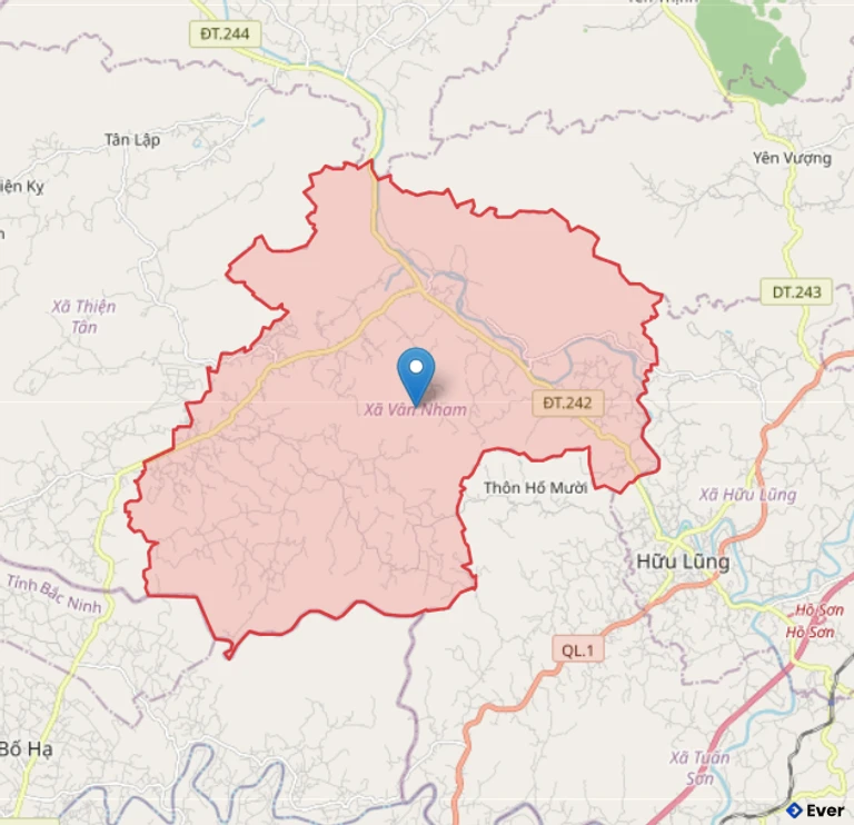 Bản đồ hành chính xã Vân Nham, Lạng Sơn