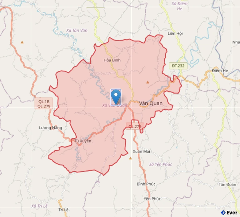 Bản đồ hành chính xã Văn Quan - tỉnh Lạng Sơn
