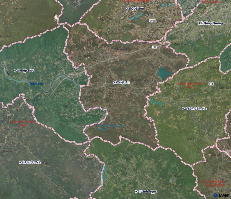 Bản đồ hành chính xã Việt An, Đà Nẵng sau sáp nhập