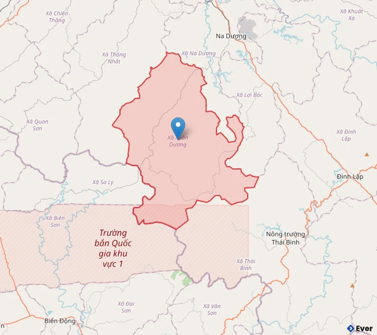 Bản đồ hành chính xã Xuân Dương - tỉnh Lạng Sơn