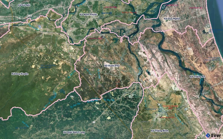 Bản đồ hành chính xã Xuân Phú, Đà Nẵng sau sáp nhập