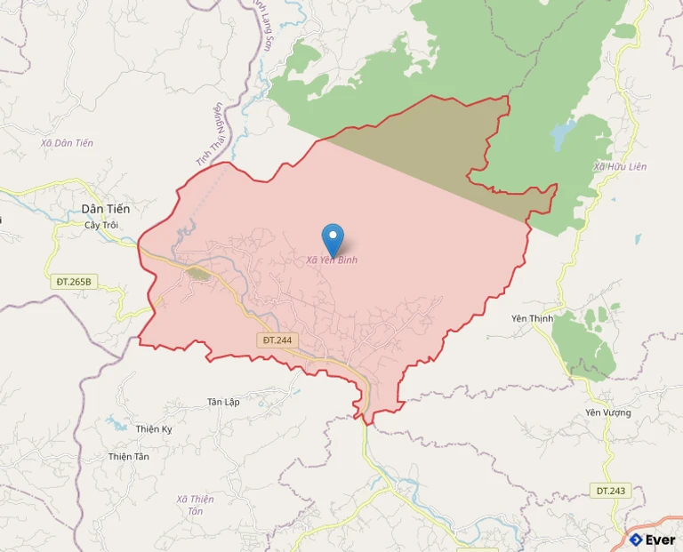 Bản đồ hành chính xã Yên Bình, Lạng Sơn