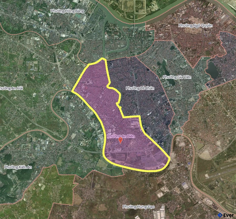 Bản đồ phường An Biên, Hải Phòng sau sáp nhập