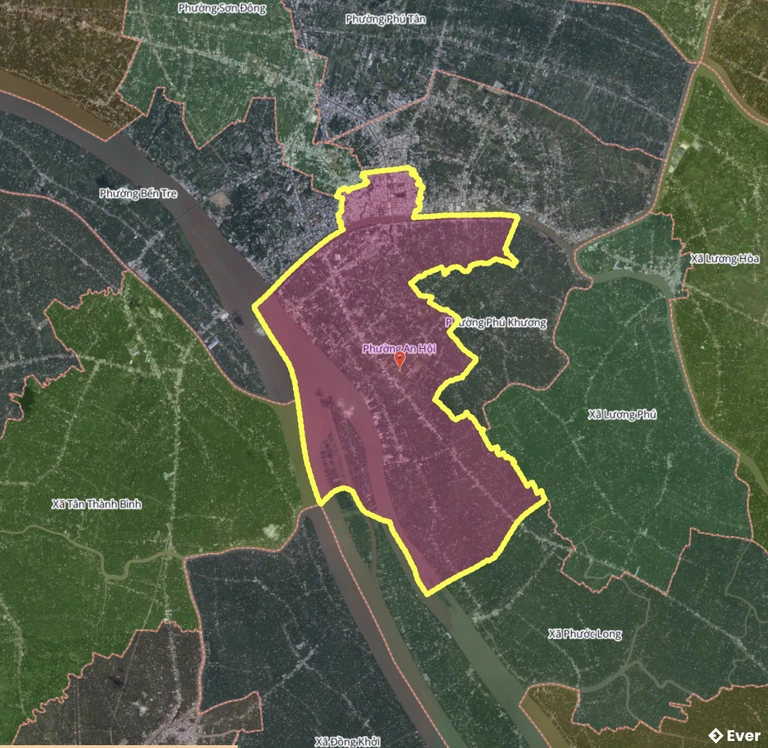 Bản đồ phường An Hội, Vĩnh Long sau sáp nhập