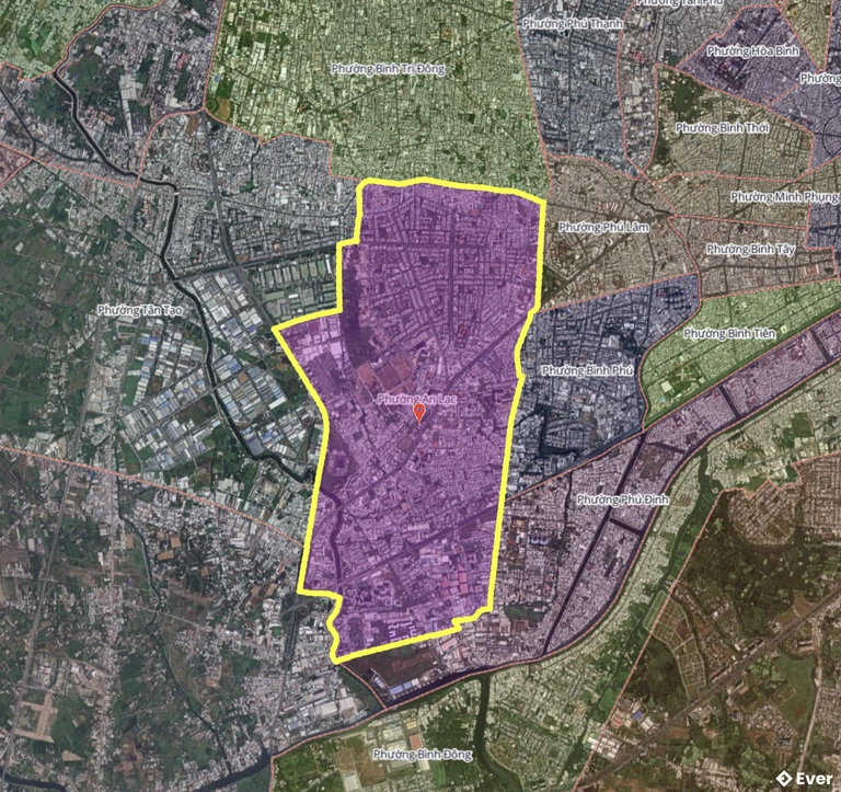 Bản đồ phường An Lạc, thành phố Hồ Chí Minh sau sáp nhập