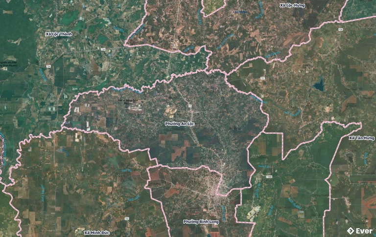 Bản đồ phường An Lộc sau sáp nhập