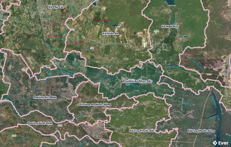 Bản đồ phường An Nhơn Bắc, Gia Lai sau sáp nhập