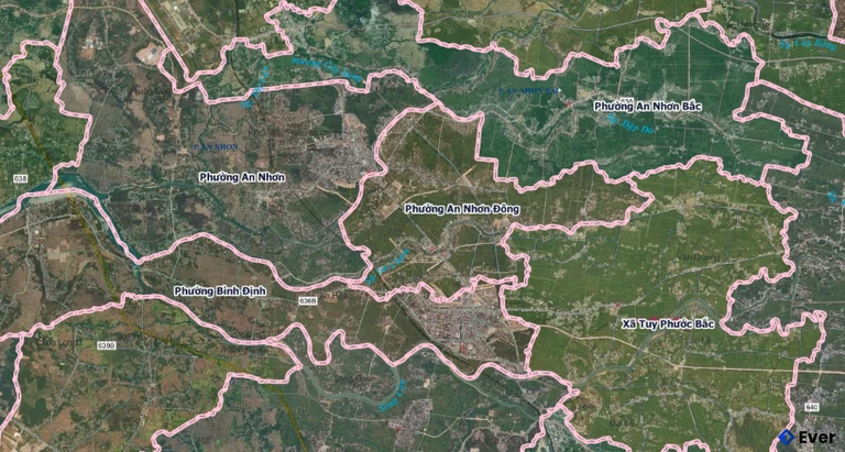 Bản đồ phường An Nhơn Đông, Gia Lai sau sáp nhập