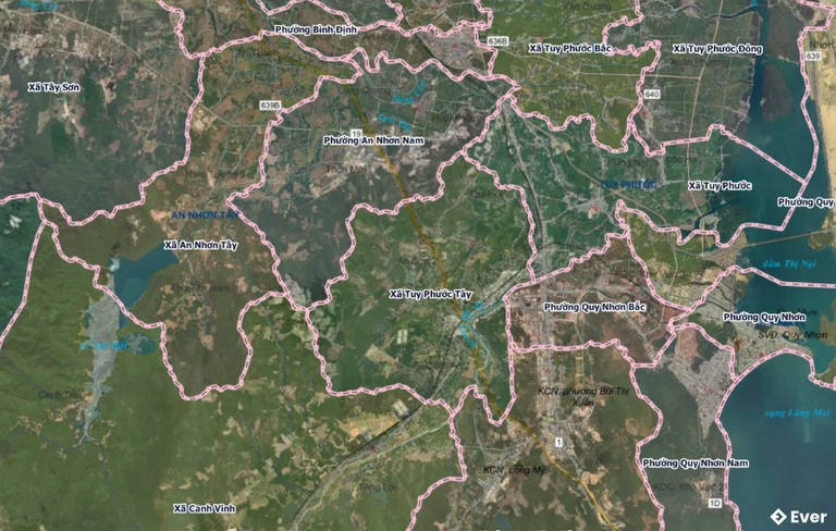 Bản đồ phường An Nhơn Nam, Gia Lai sau sáp nhập