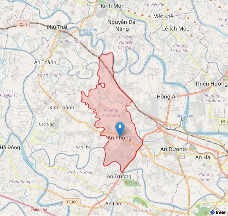Bản đồ phường An Phong, Hải Phòng sau sáp nhập