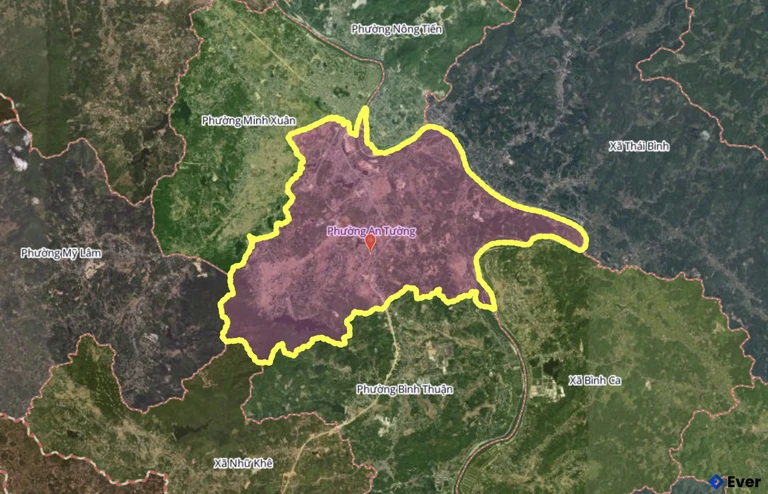 Bản đồ phường An Tường, Tuyên Quang sau sáp nhập