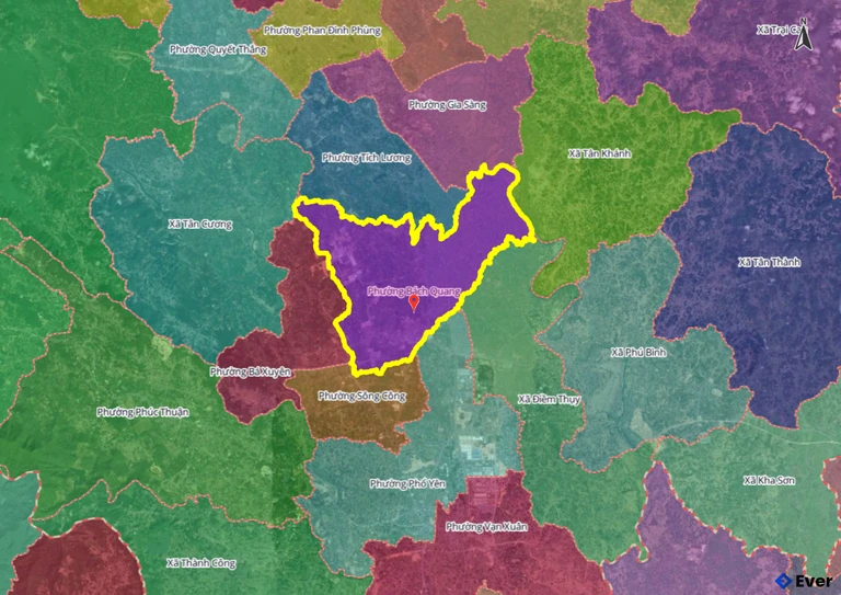 Bản đồ phường Bách Quang, Thái Nguyên sau sáp nhập