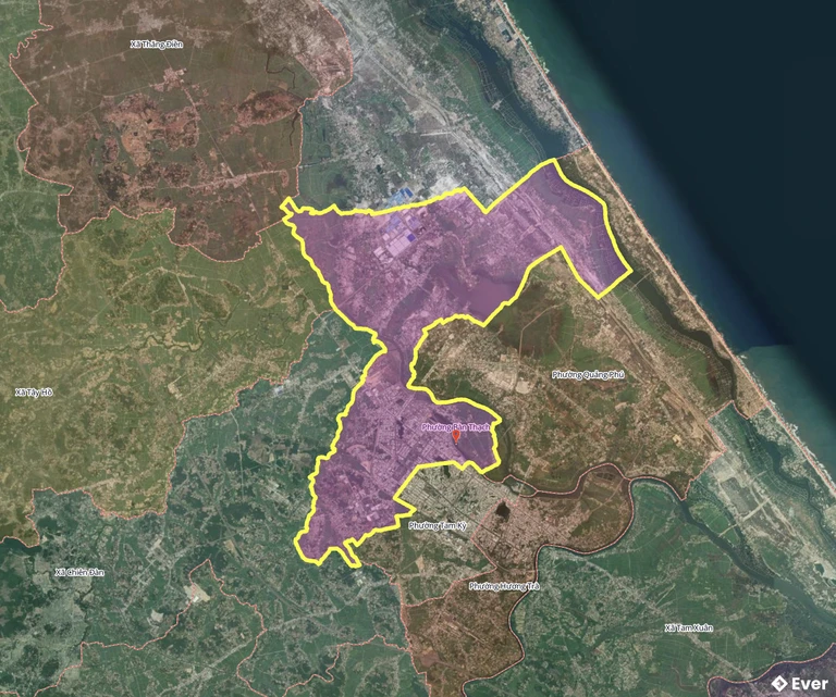 Bản đồ phường Bàn Thạch, Đà Nẵng sau sáp nhập