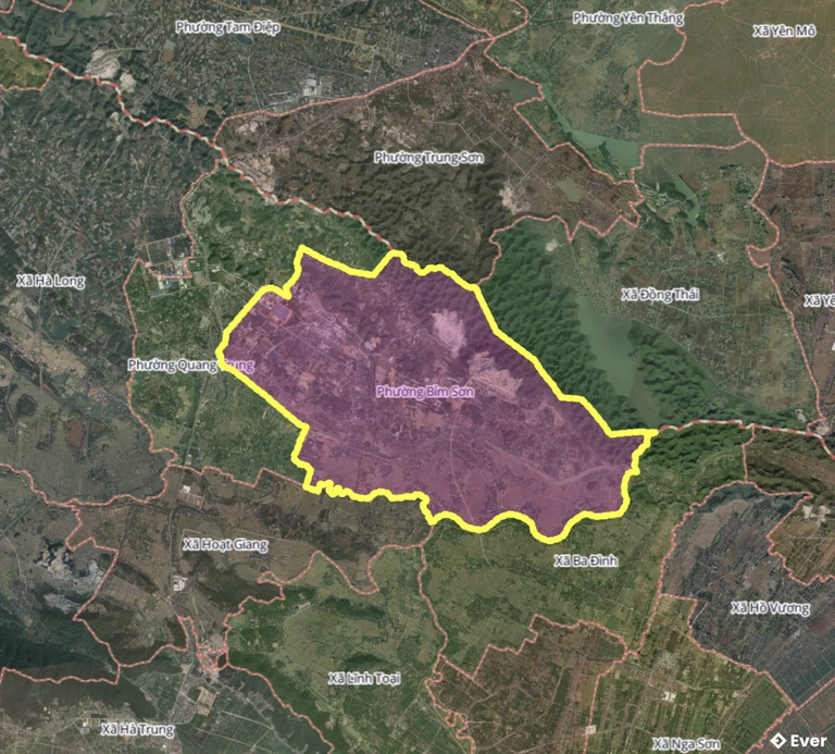 Bản đồ phường Bỉm Sơn, Thanh Hóa sau sáp nhập