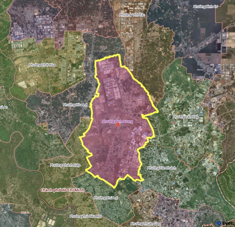 Bản đồ phường Bình Dương, thành phố Hồ Chí Minh sau sáp nhập
