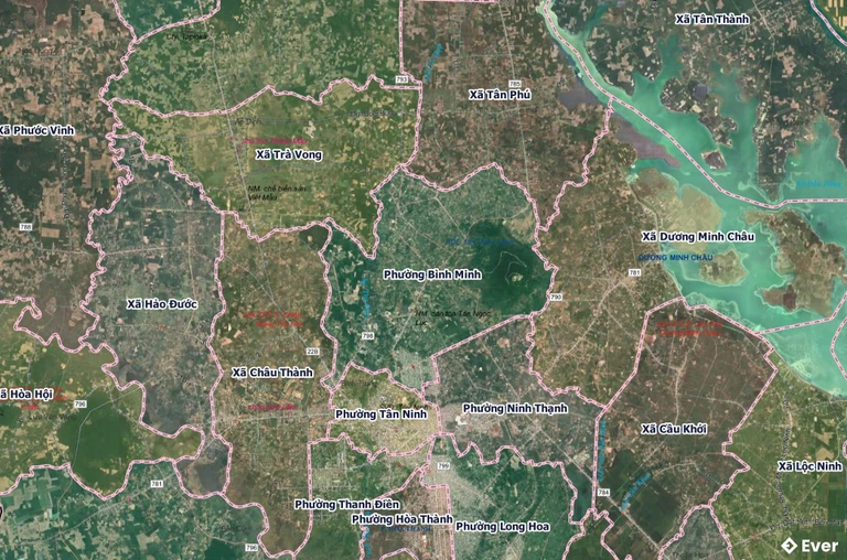 Bản đồ phường Bình Minh sau sáp nhập