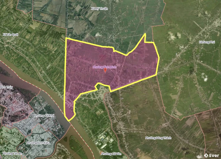 Bản đồ phường Bình Minh, Vĩnh Long sau sáp nhập