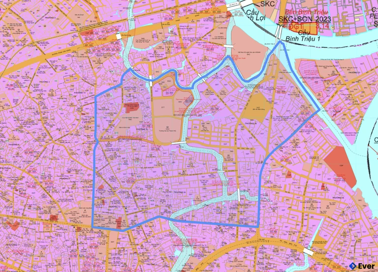 Bản đồ phường Bình Thạnh, thành phố Hồ Chí Minh sau sáp nhập