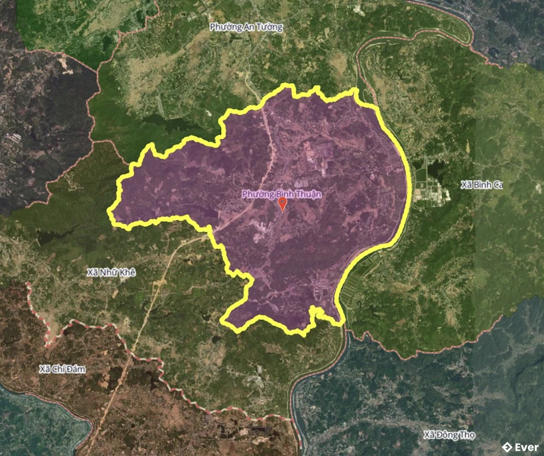 Bản đồ phường Bình Thuận, Tuyên Quang sau sáp nhập