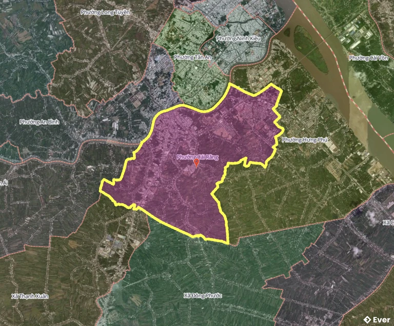 Bản đồ phường Cái Răng, Cần Thơ sau sáp nhập