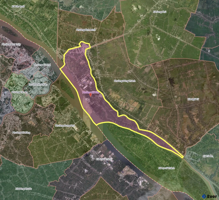 Bản đồ phường Cái Vồn, Vĩnh Long sau sáp nhập