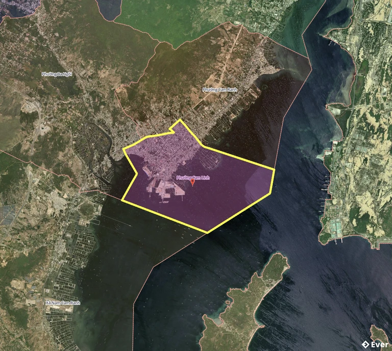 Bản đồ phường Cam Linh sau sáp nhập