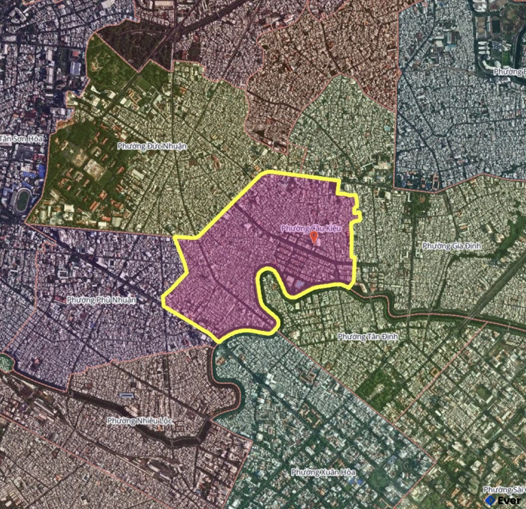 Bản đồ phường Cầu Kiệu, thành phố Hồ Chí Minh sau sáp nhập
