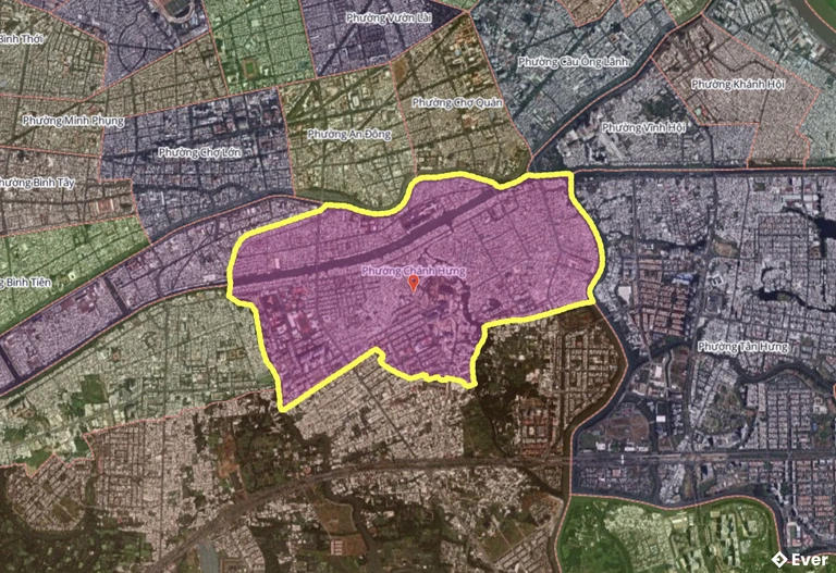 Bản đồ phường Chánh Hưng, thành phố Hồ Chí Minh sau sáp nhập