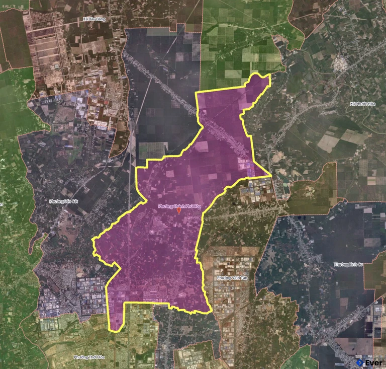 Bản đồ phường Chánh Phú Hòa, thành phố Hồ Chí Minh sau sáp nhập