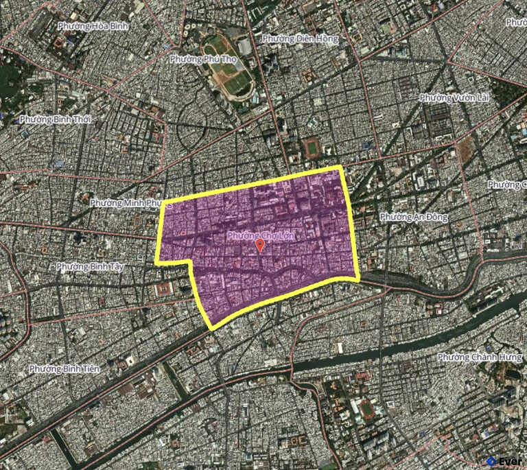 Bản đồ phường Chợ Lớn, thành phố Hồ Chí Minh sau sáp nhập