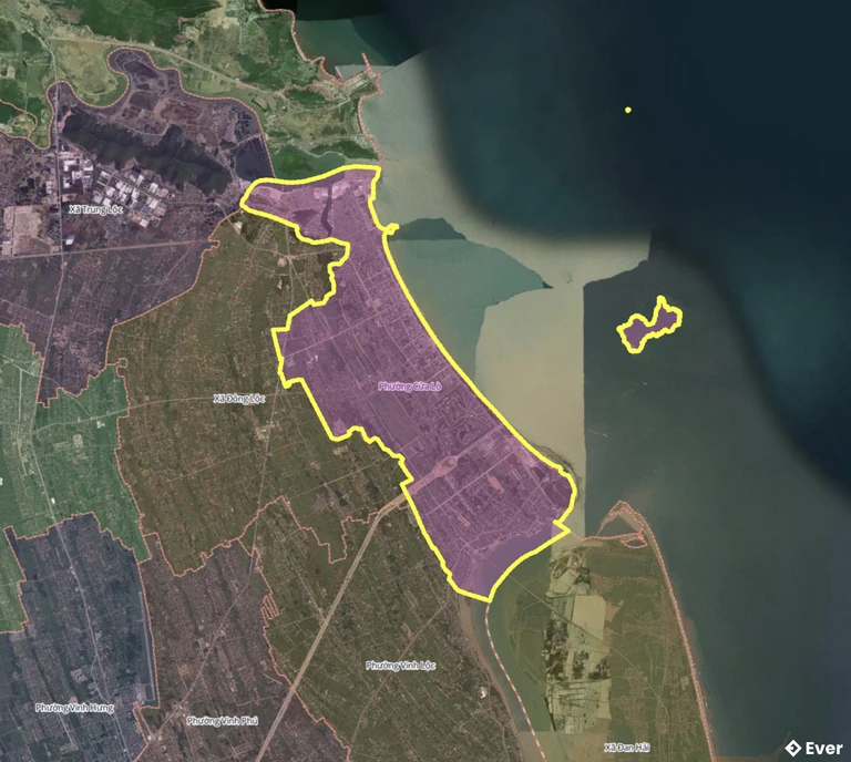 Bản đồ phường Cửa Lò, Nghệ An sau sáp nhập